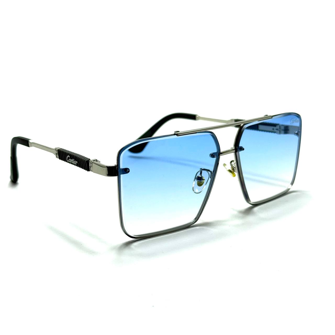 Cartier Square Luxe – Silver / Gradient Blue