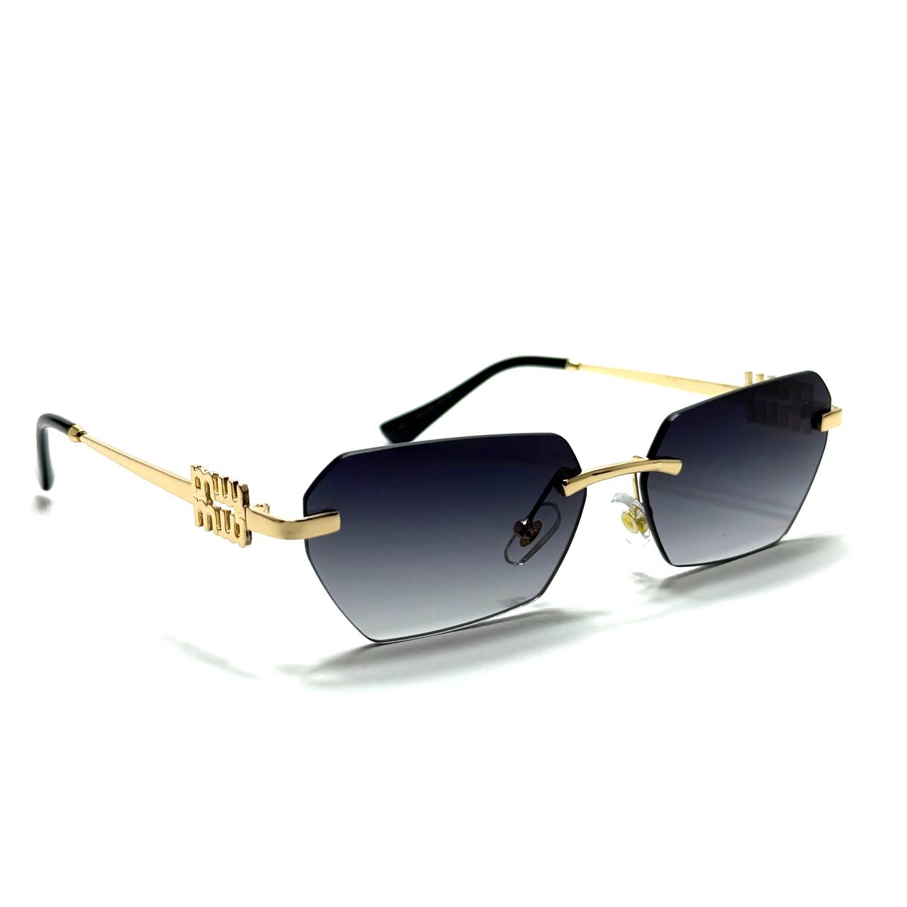 Miu Miu Geometric – Gold / Navy Blue Gradient