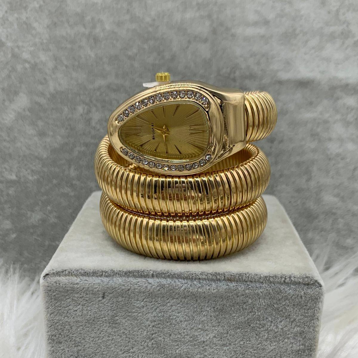 BVLGARI Serpenti Tubogas Watch – Full Gold