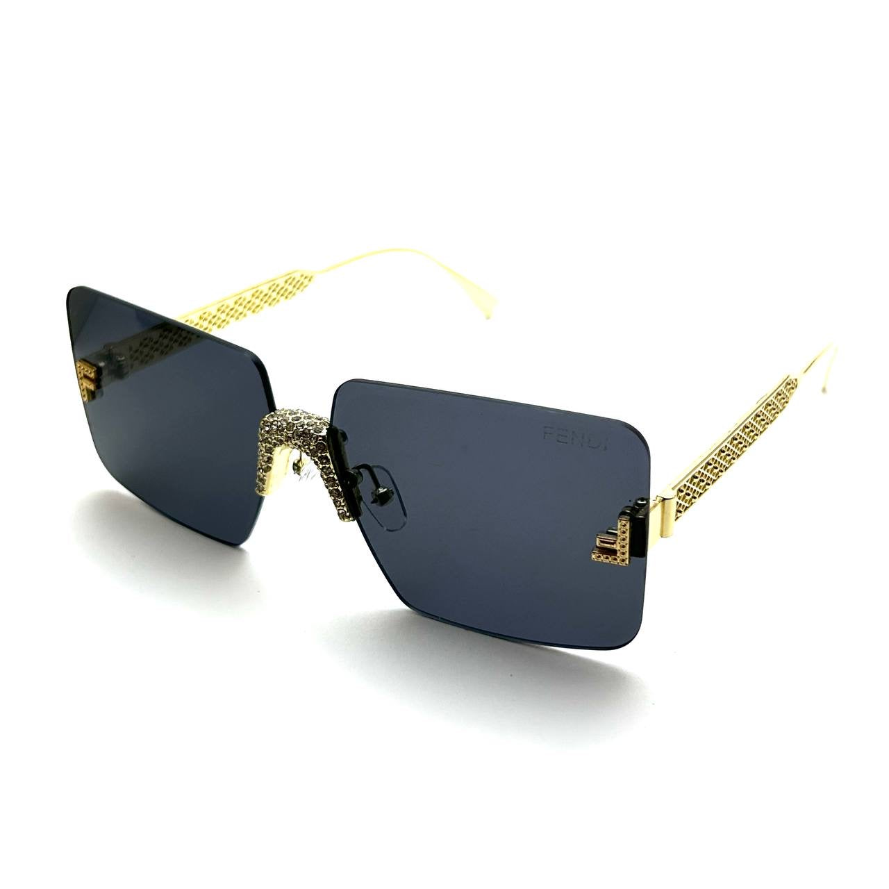 Fendi Diamond Sunglasses - Black Gold