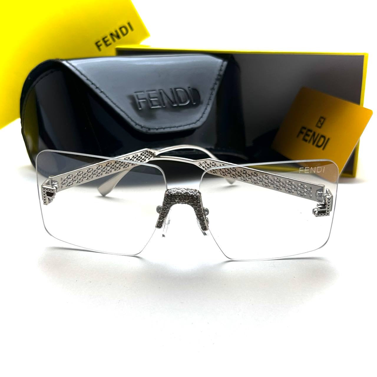 Fendi Diamond Sunglasses - Clear Lens