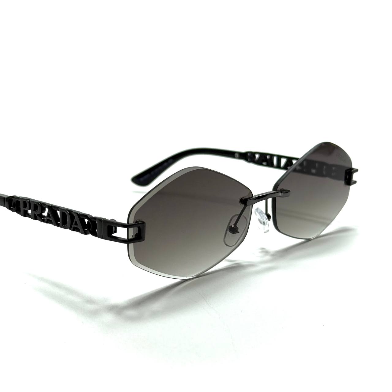 Prada Black Logo Shield – Bold / Black / Grey
