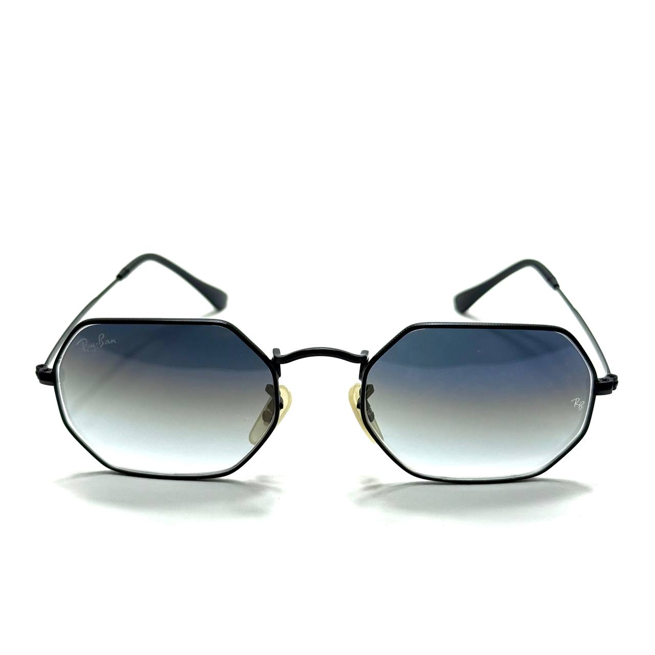 Ray-Ban Geometric – Matte Black / Blue-Gray Gradient