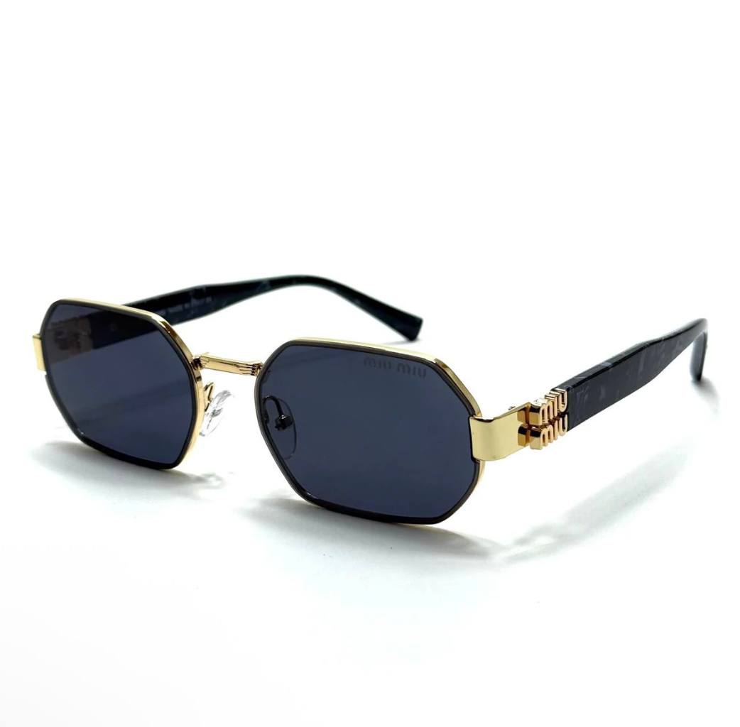 Miu Miu Geometric – Gold / Black