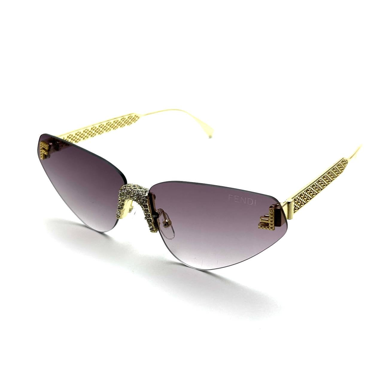 Fendi Crystal Cat-Eye Sunglasses - Purple Gradient