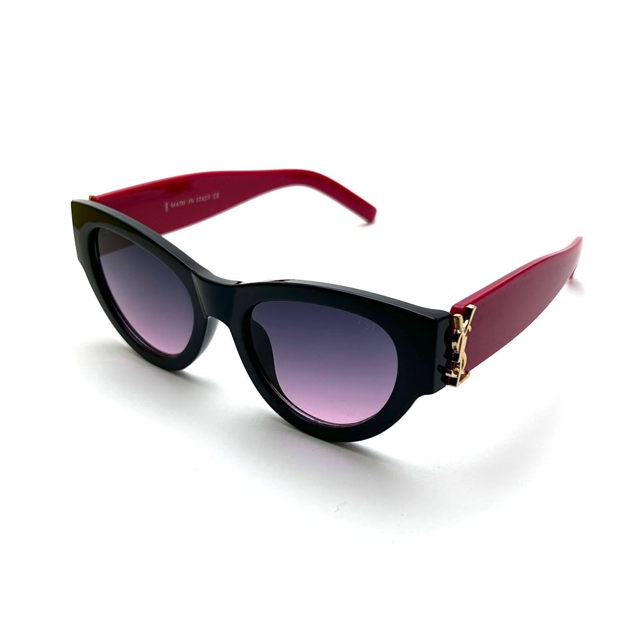 YSL Cat-Eye – Black & Red Bold